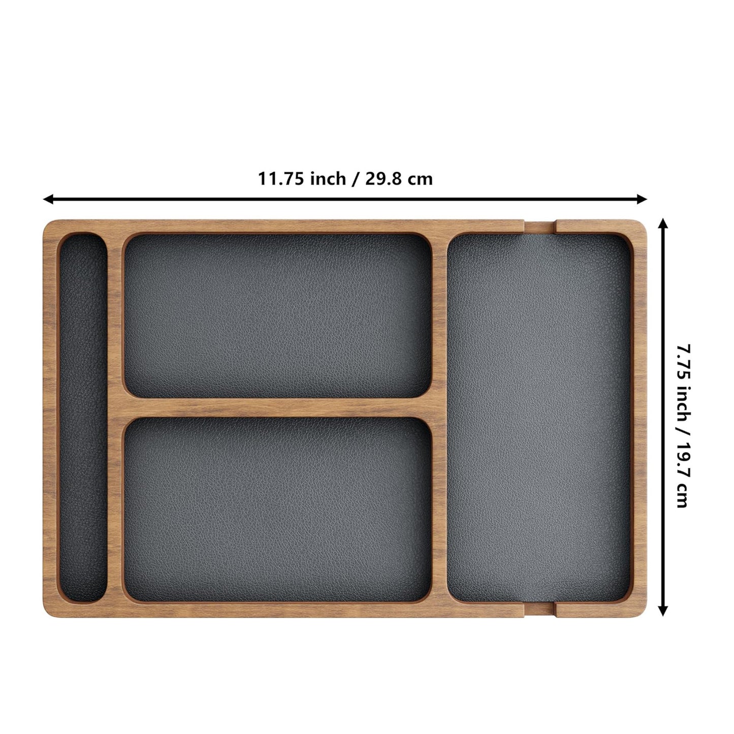 Solid Wood Grid Glasses Organize Box Mobile Phone Headset