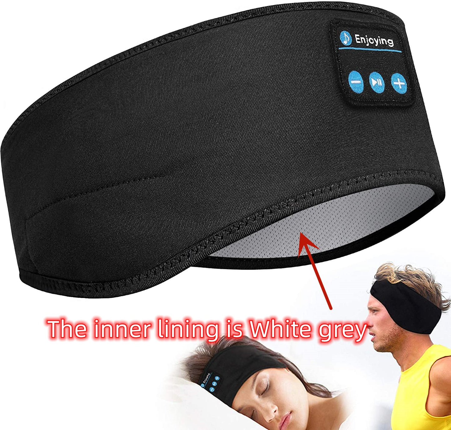 Wireless Bluetooth Sleeping Headphones Headband Thin Soft