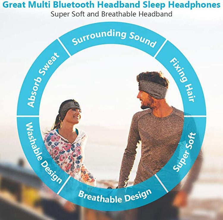 Wireless Bluetooth Sleeping Headphones Headband Thin Soft