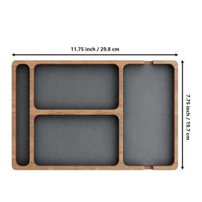 Solid Wood Grid Glasses Organize Box Mobile Phone Headset